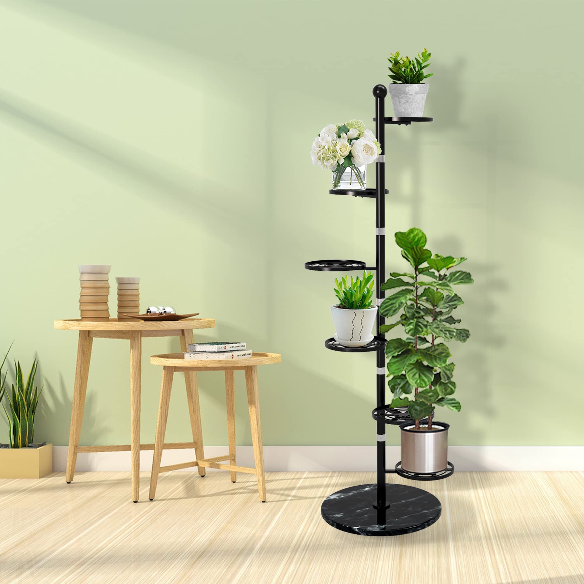 Iron Base Plant Stands With Best And Newest Amazon: Nisorpa Plant Stand Spiral 6 Tier Metal Plant Stands Flower  Display Rack Spiral Plant Holder Tall Flower Showcase Flower Pot Plant  Shelf Indoor Outdoor : Patio, Lawn & Garden (View 1 of 15)