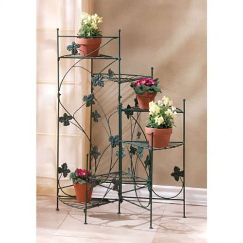 Ivory Plant Stands Inside Well Known Amazon: Ivy Design Staircase Plant Stand : Patio, Lawn & Garden (View 2 of 15)