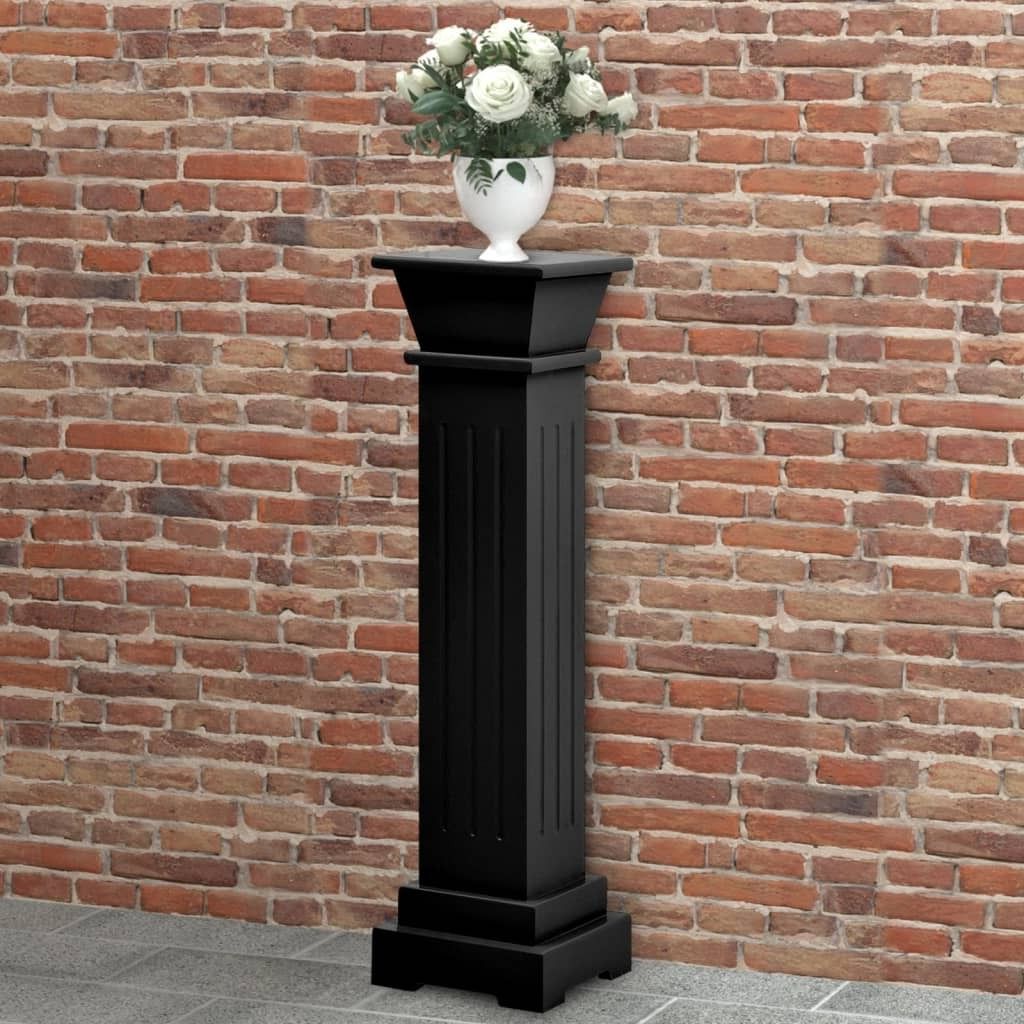 Latest Pillar Plant Stands Within Classic Square Pillar Plant Stand Black 17x17x66 Cm Mdf –  Gardeningtoolsonline (View 5 of 15)