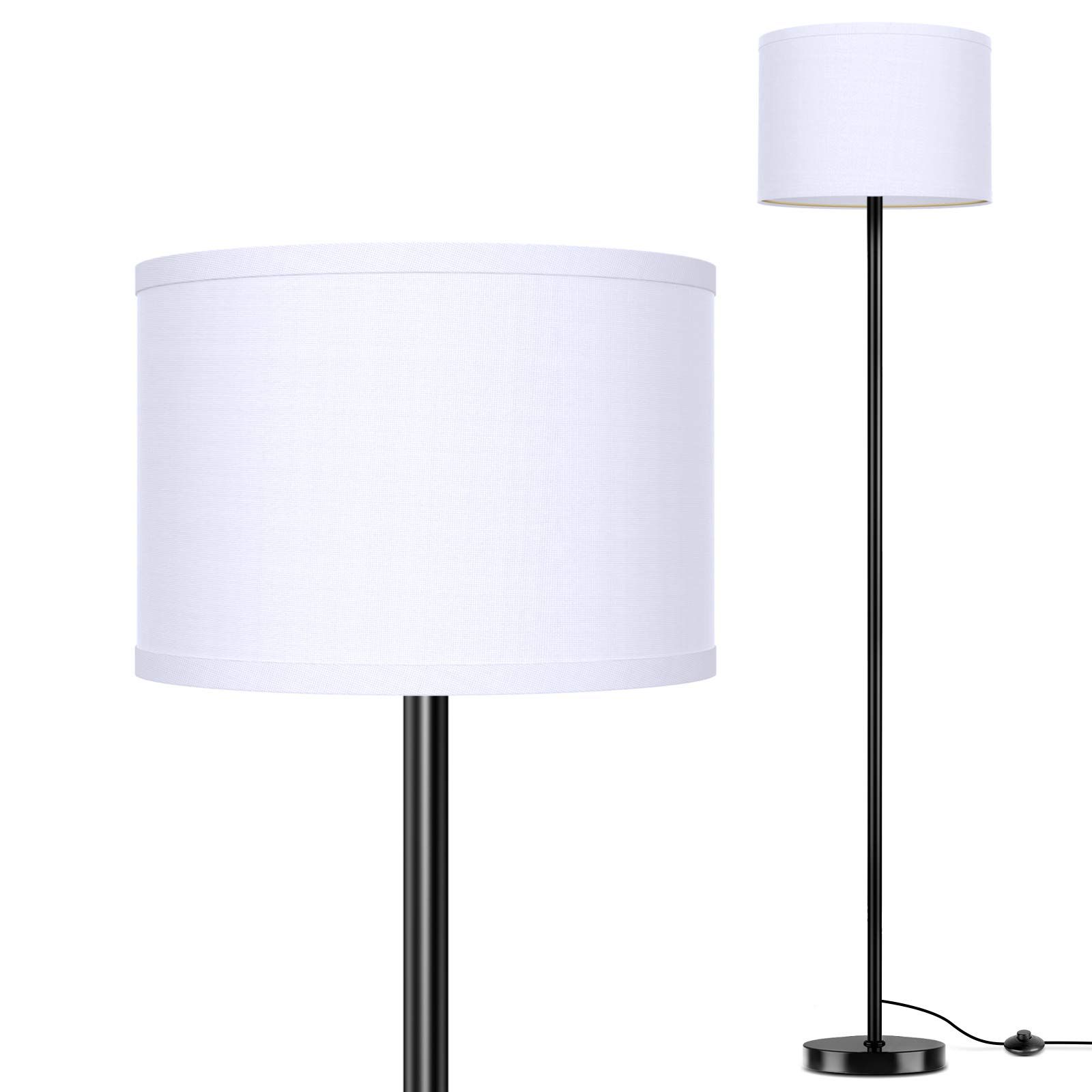 Led Floor Lamp Simple Design, Modern Standing Lamp With Shade,tall Lamp For  Living Room Bedroom With Most Recent White Shade Standing Lamps (View 7 of 15)