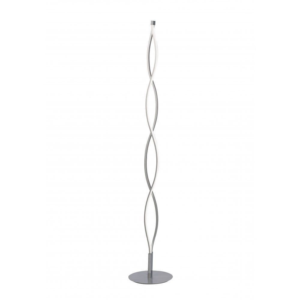 Mantra Lighting Sahara Modern Led Dimmable Floor Lamp In Silver And Chrome  M4861 – Lighting From The Home Lighting Centre Uk Intended For Popular Silver Chrome Standing Lamps (View 1 of 15)