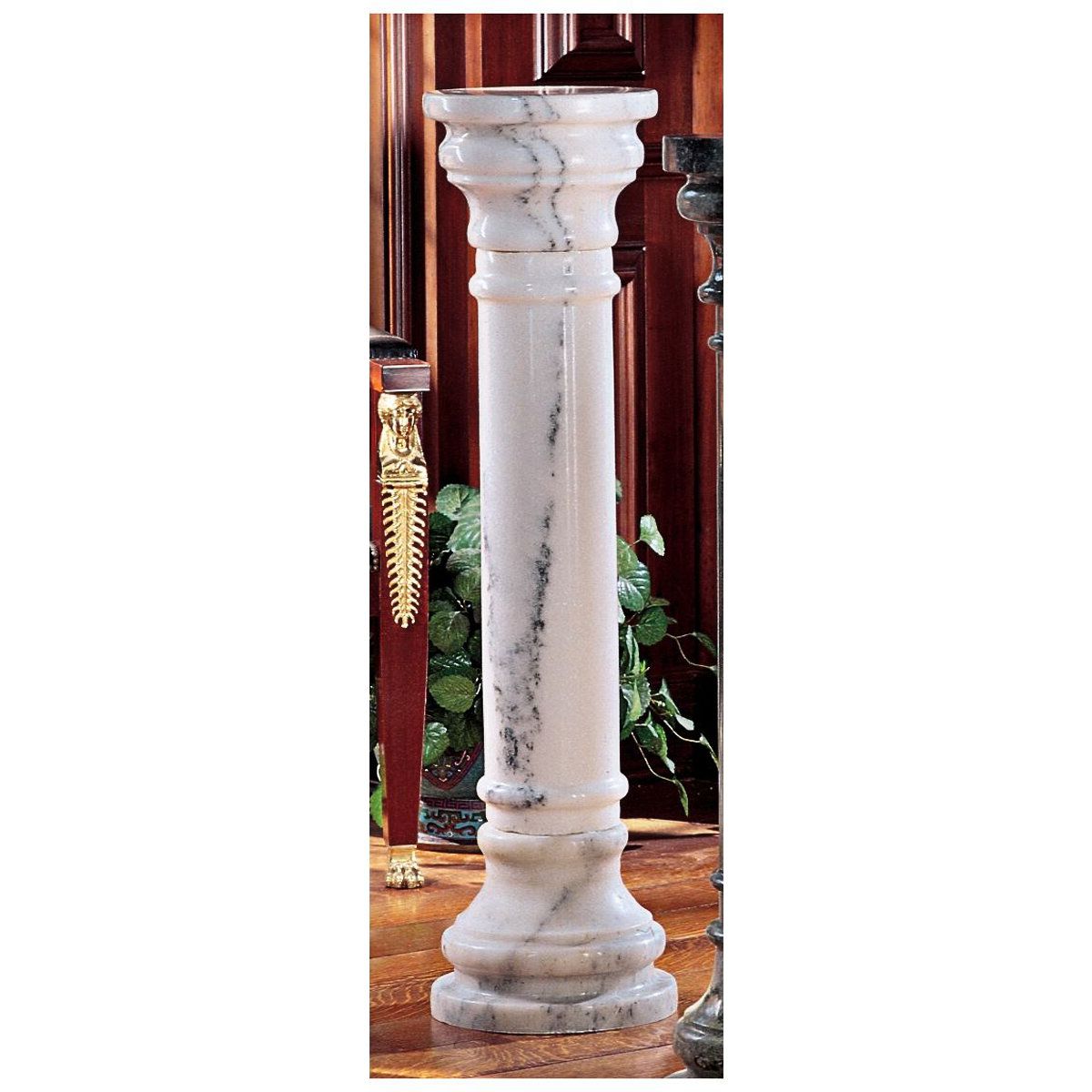 Marble Plant Stands With Regard To Most Recently Released Design Toscano Classic Round Pedestal Marble Plant Stand & Reviews (View 4 of 15)