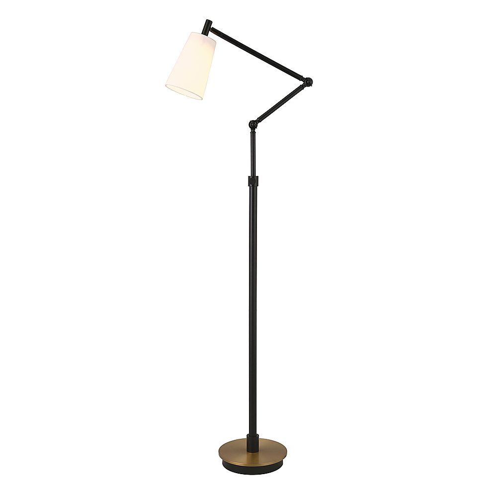 Matte Black Standing Lamps With Regard To Widely Used Camden&wells Caleb Floor Lamp Matte Black/brass Fl0263 – Best Buy (View 10 of 15)