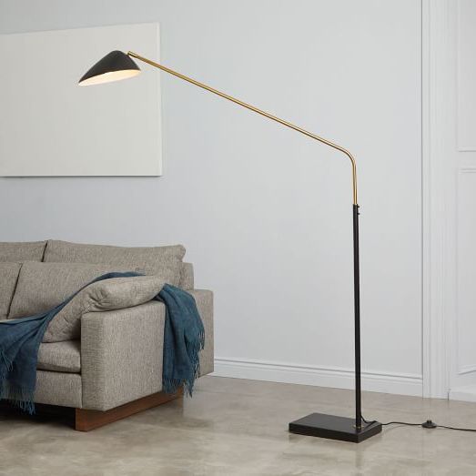Mid Century Standing Lamps With Most Current Overarching Curvilinear Mid Century Floor Lamp (72") (View 8 of 15)