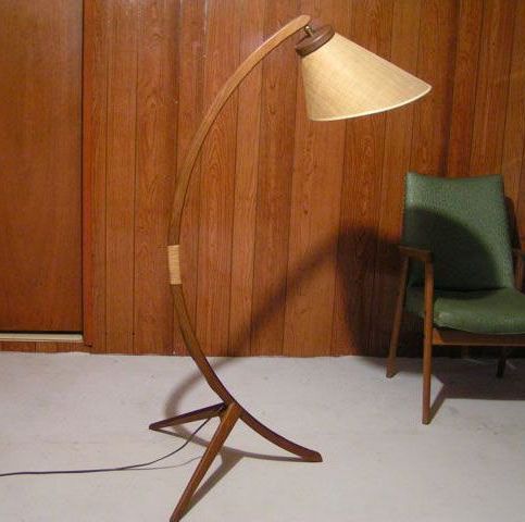 Mid Century Standing Lamps With Recent Lovely Mid Century Modern Teak Floor Lamp (View 13 of 15)