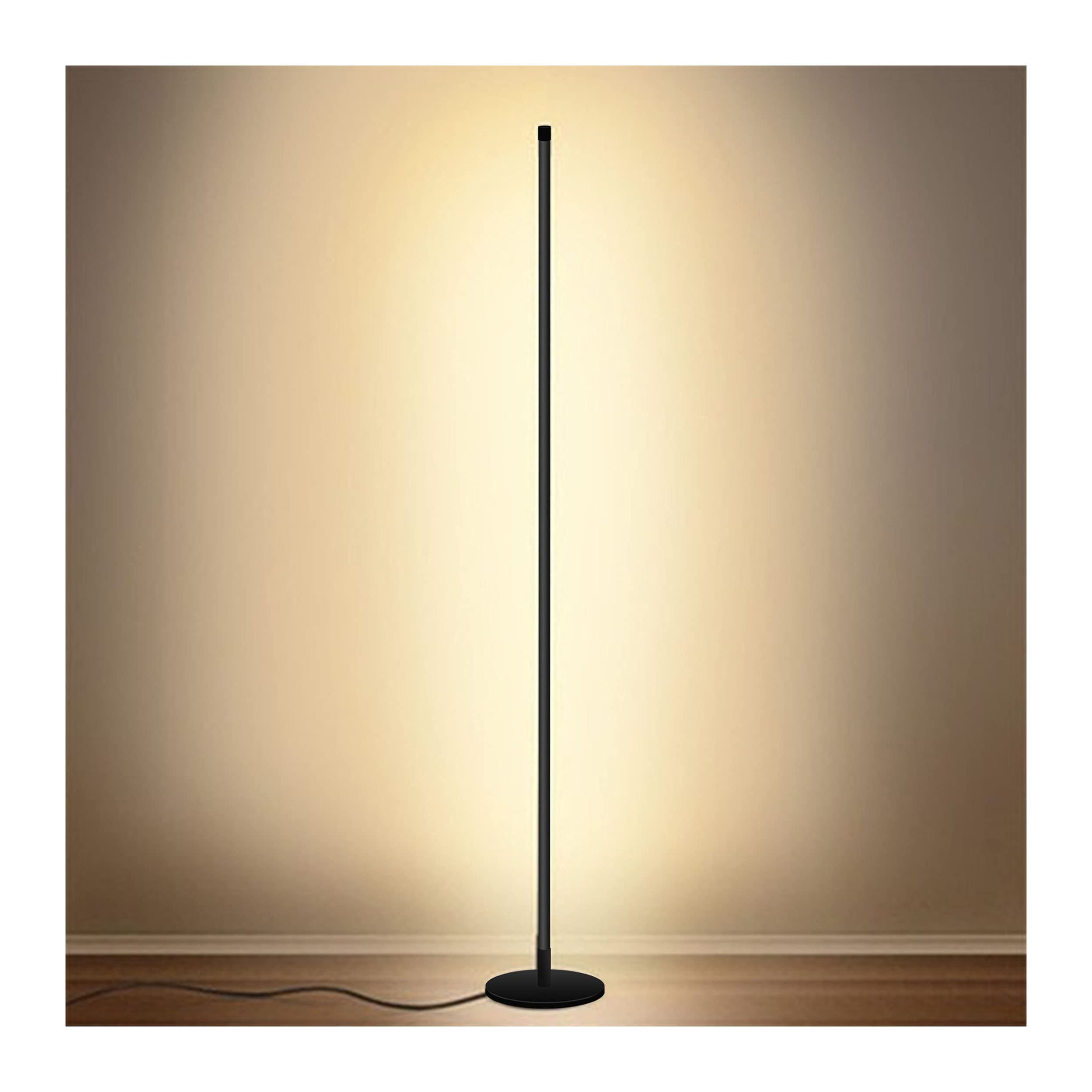 Modern Standing Lamps Inside Famous Modern Floor Lamp Led Standing Corner Lamp Black Decor Floor Lamps  Contemporary Metal Floor Lamp For Living Room Bedrooms With Remote & Touch  Control – – Amazon (View 1 of 15)