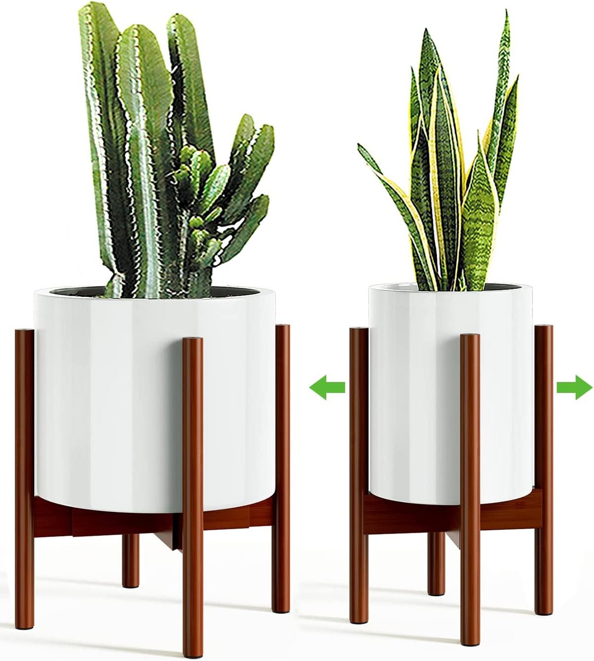 Most Current Buy Mudeela Adjustable Plant Stand 8 To 12 Inches, Bamboo Mid Century  Modern Plant Stand 15 Inches In Height, Indoor Plant Stand, Fit 8 9 10 11  12 Inch Pots Pot & With 15 Inch Plant Stands (View 7 of 15)