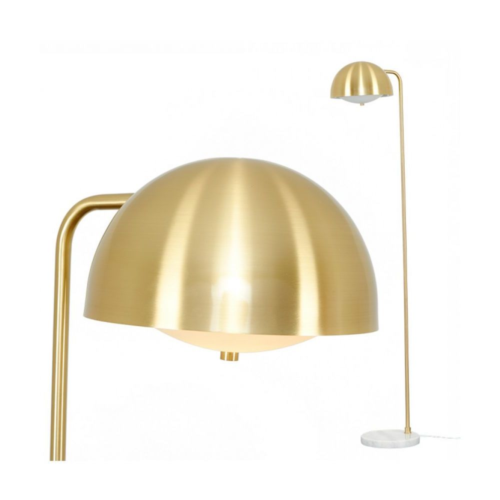 Most Current Eddie Satin Brass Floor Lamp With White Marble Base Inside Satin Brass Standing Lamps (View 14 of 15)