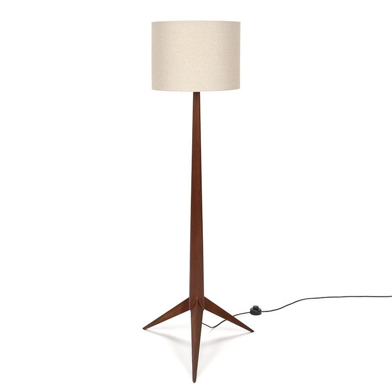Most Current Pine Wood Standing Lamps With Regard To Mid Century Vintage Pine Wood Floor Lamp – Retro Studio (View 4 of 15)