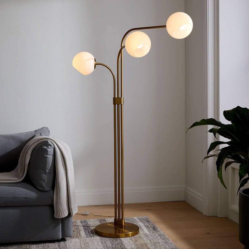 Most Popular Buy Online Staggered Glass 3 Light Adjustable Floor Lamp Now (View 4 of 15)