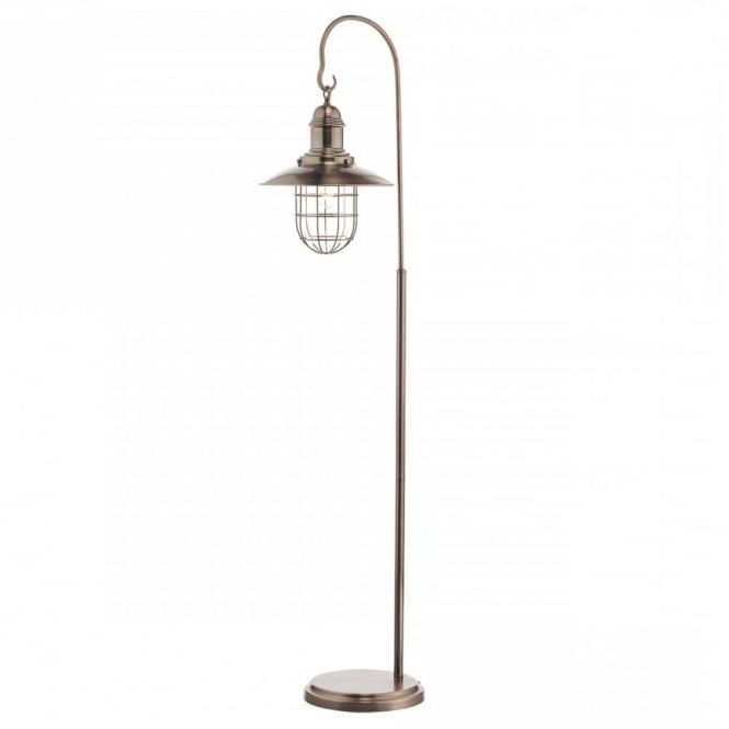 Most Popular Rustic Copper Hanging Lantern Floor Lamp – Switched For Lantern Standing Lamps (View 8 of 15)
