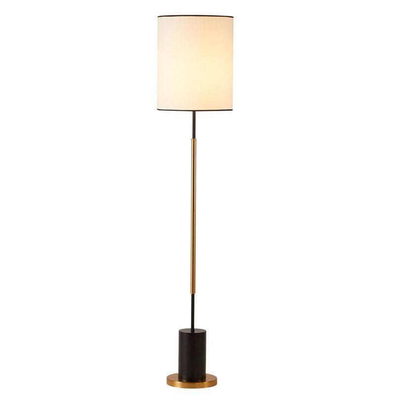 Most Popular Textured Fabric Standing Lamps Pertaining To Wacuman Mid Century Modern Textured Fabric Shade Floor Lamp – Light Atelier (View 3 of 15)