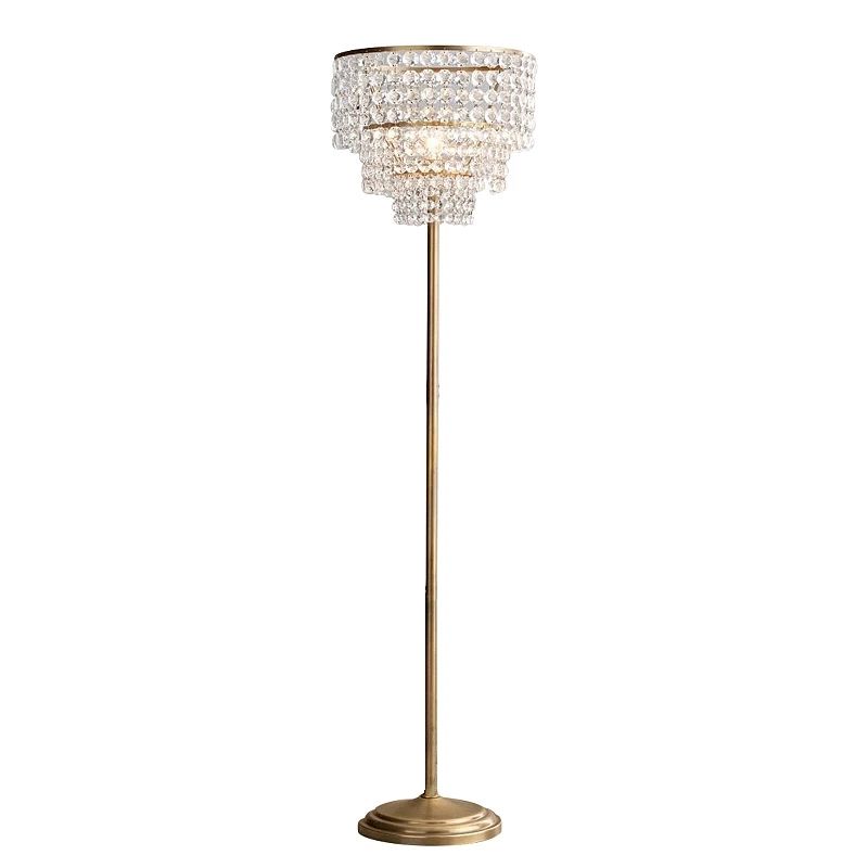 Most Popular Wide Crystal Standing Lamps With Regard To Wedding Crystal Floor Lighting For Living Room Led Floor Light Vintage  Bronze E27 Led Standing Lamp Study Reading Light Lambader (View 10 of 15)