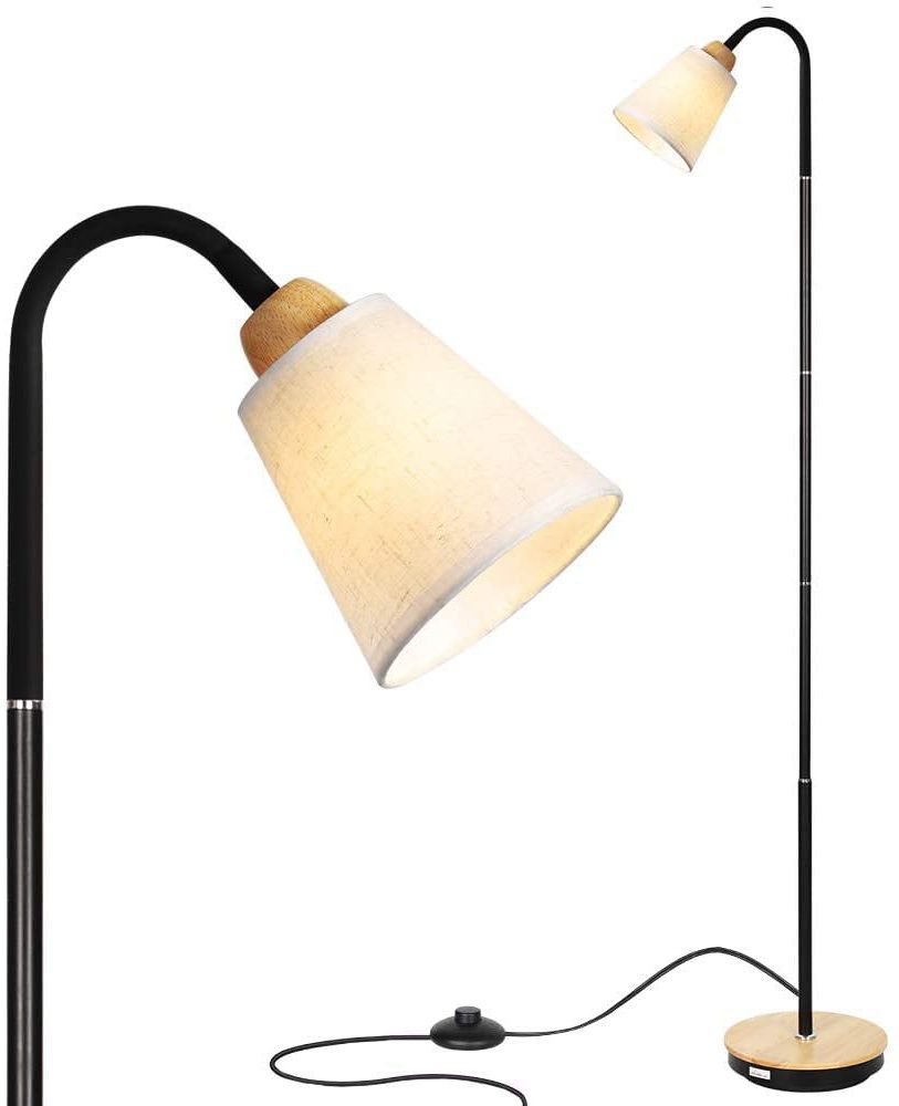 Most Recent Adjustable Height Standing Lamps Inside Haitral Modern 58" 1 Light Adjustable Height Floor Lamp With 360 Adjustable  Gooseneck, Black – Walmart (View 3 of 15)
