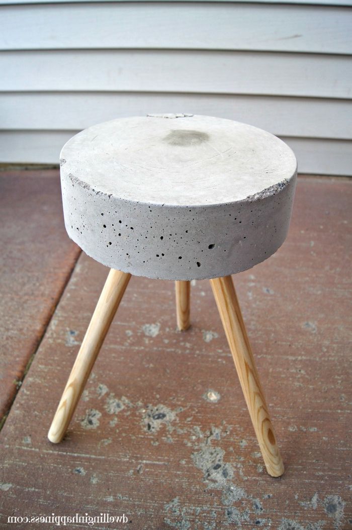 Most Recently Released $5 Diy Concrete Plant Stand – Dwelling In Happiness Within Cement Plant Stands (View 3 of 15)