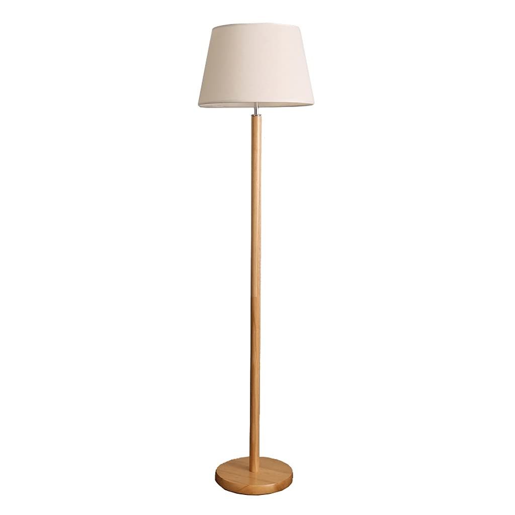 Most Recently Released Amazon: Modern Standing Lamp Floor Lamps Rubber Wood Floor Lamp Modern Standing  Lamp With Solid Wood Stand & White Fabric Shade 61” Floor Lamps For Living  Room Floor Lamps For Bedrooms : In Rubberwood Standing Lamps (View 4 of 15)