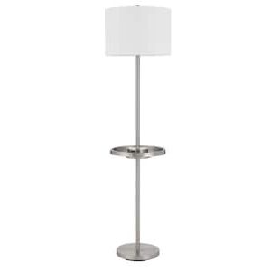 Most Up To Date Brushed Steel – Floor Lamps – Lamps – The Home Depot With Regard To Metal Brushed Standing Lamps (View 8 of 15)