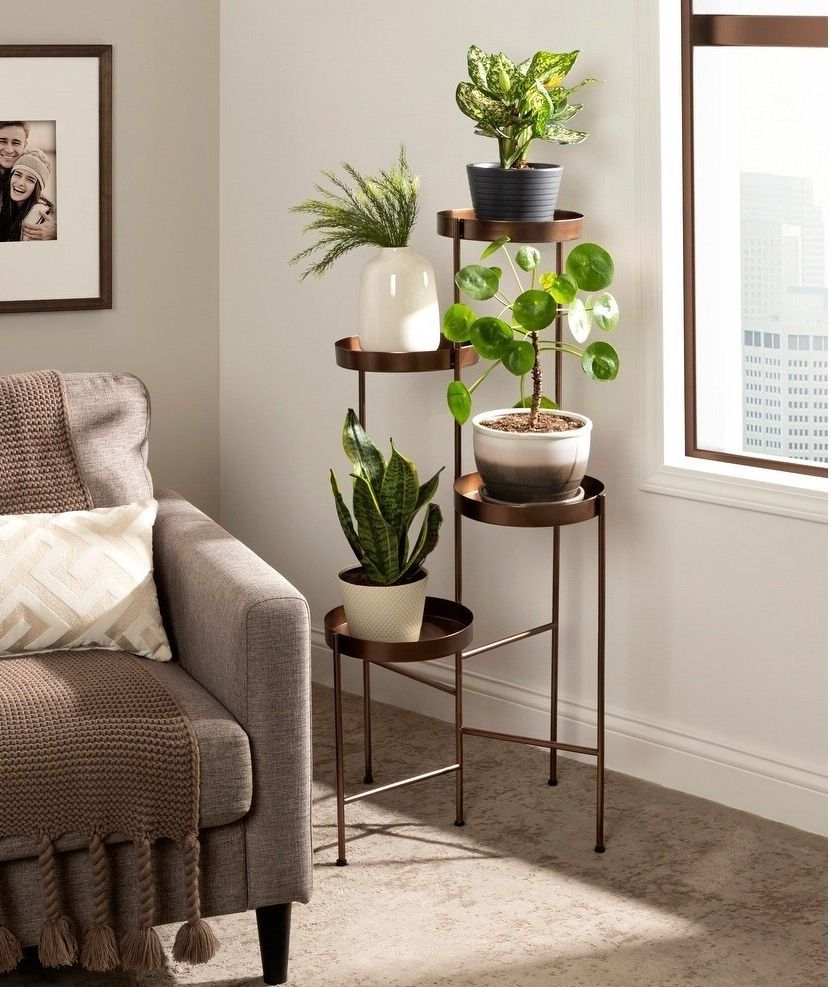 Most Up To Date Corner Plant Stands Indoor – Ideas On Foter Inside Bronze Small Plant Stands (View 15 of 15)