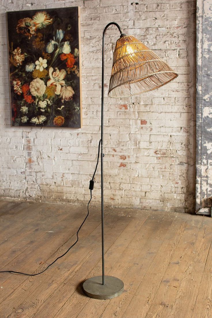 Most Up To Date Kalalou Floor Lamp With Rattan Shade – Default Title (View 8 of 15)