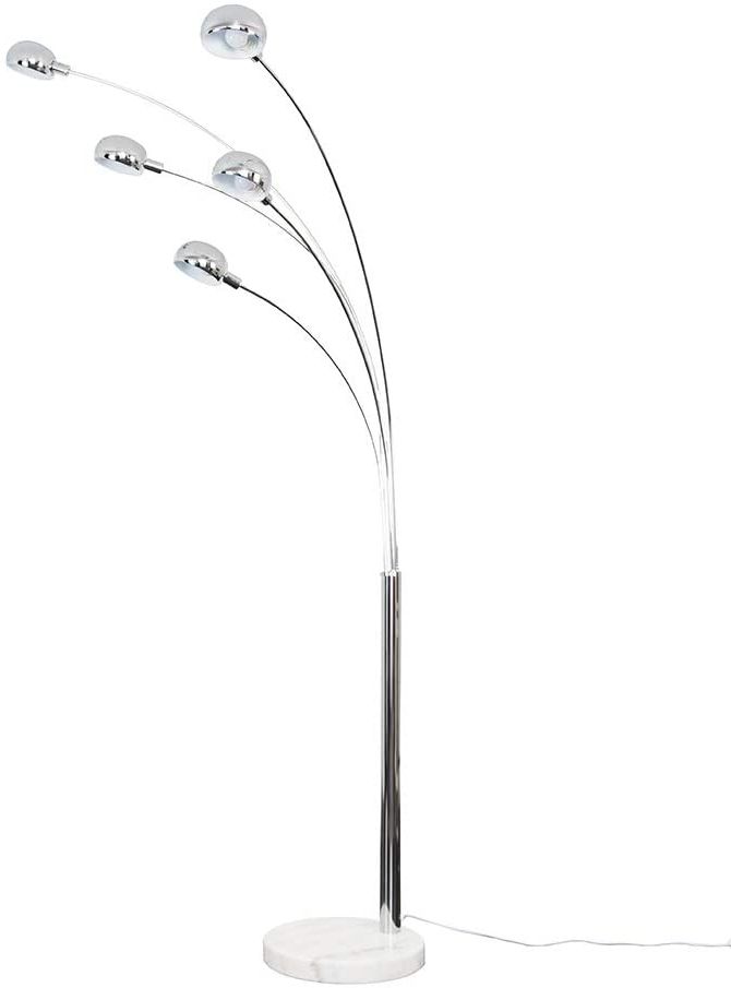 Newest 5 Light Arc Standing Lamps With Retro 5 Arm Arc Floor Lamp – Leezworld (View 15 of 15)