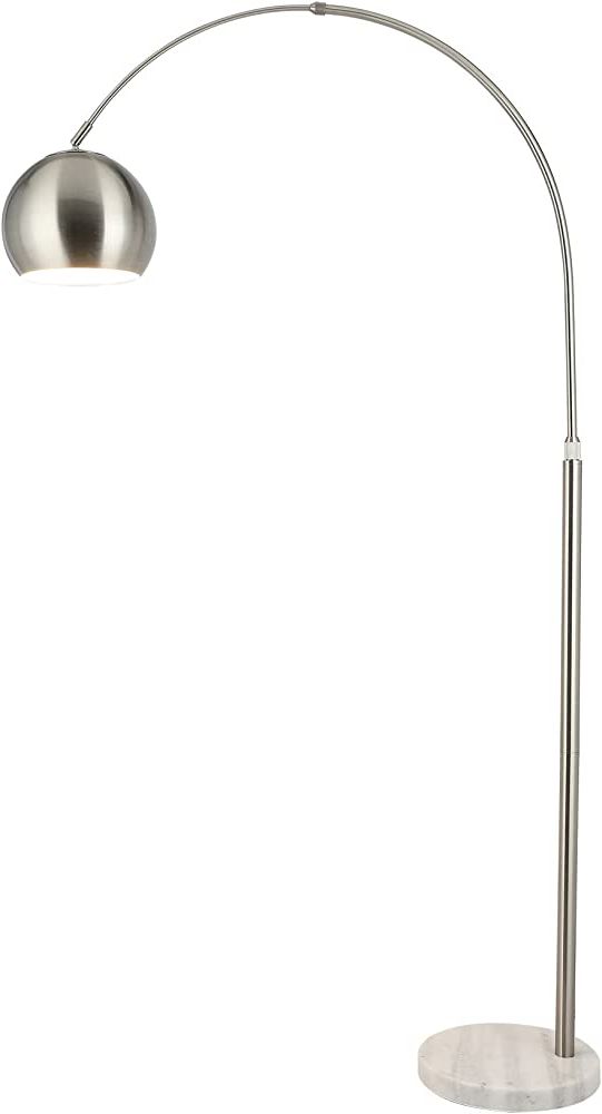 Newest 70 Inch Standing Lamps Inside Vonluce Modern Arc Floor Lamp With 360° Rotatable Hanging Shade, Adjustable  Nickel Standing Reading Light With Marble Base, Contemporary Arch Metal  Pole Task Lamp For Living Room Couch Sofa, 70 Inch (View 15 of 15)