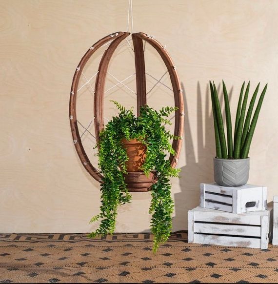 Newest Eggshell Plant Hanger Plant Stand Wood Plant Hanger Indoor – Etsy Intended For Eggshell Plant Stands (View 5 of 15)