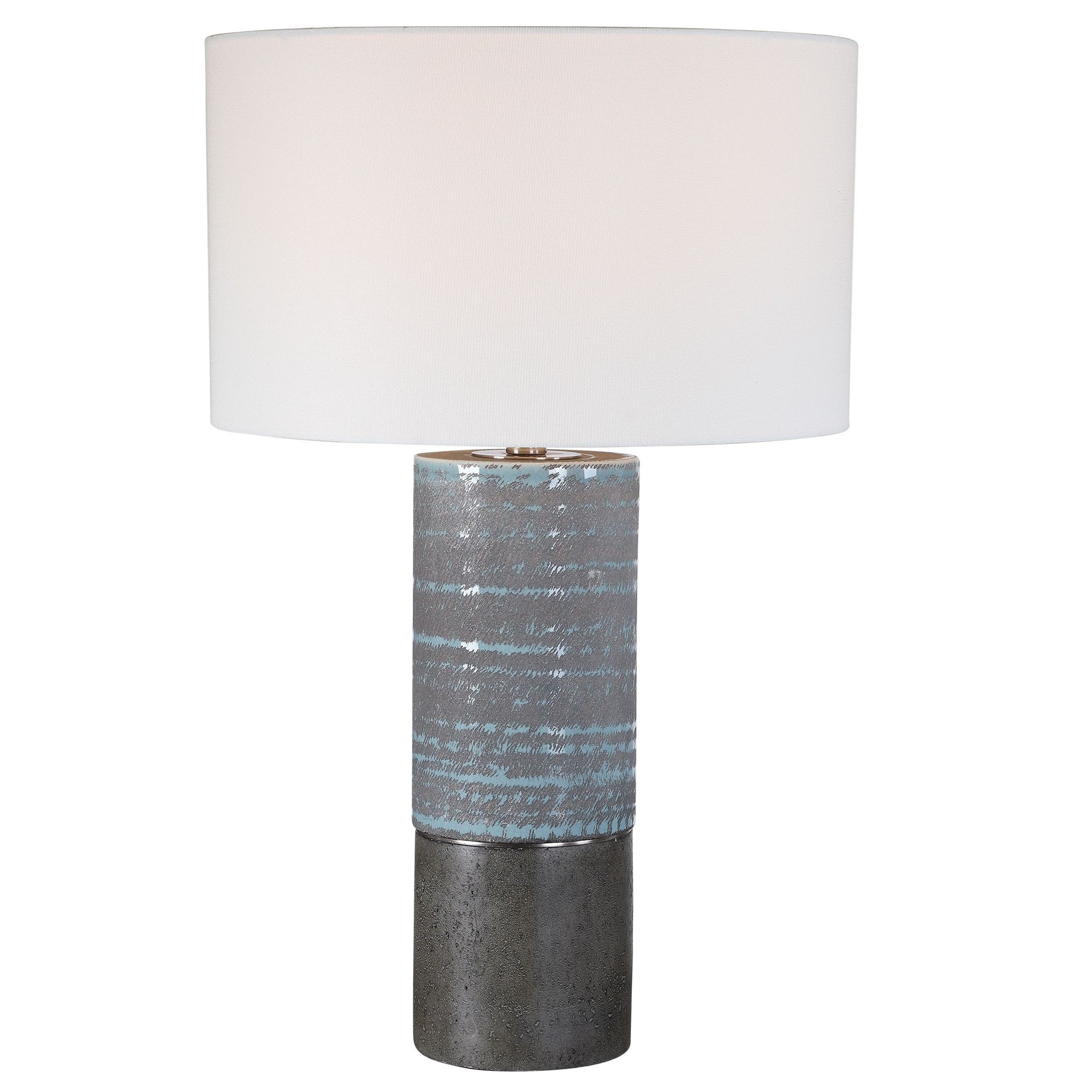 Newest Grey Textured Standing Lamps In Uttermost Prova Grey Textured Table Lamp – Overstock –  (View 10 of 15)