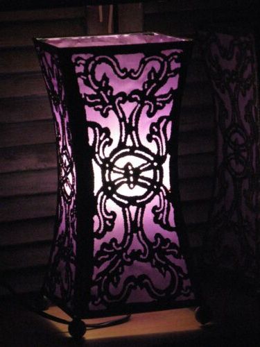 Newest Purple Table Lamp, Moroccan Style Purple Lamp, Purple Floor Lamp, Purple  Lamp (View 10 of 15)