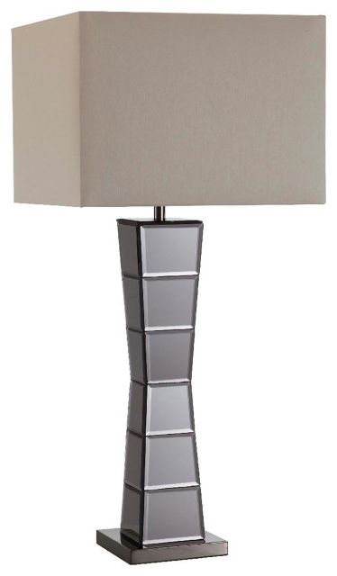 Ore International Crystal Black Mirror Square Tower Table Lamp Ore 4006 –  Transitional – Table Lamps  Virventures (View 10 of 15)