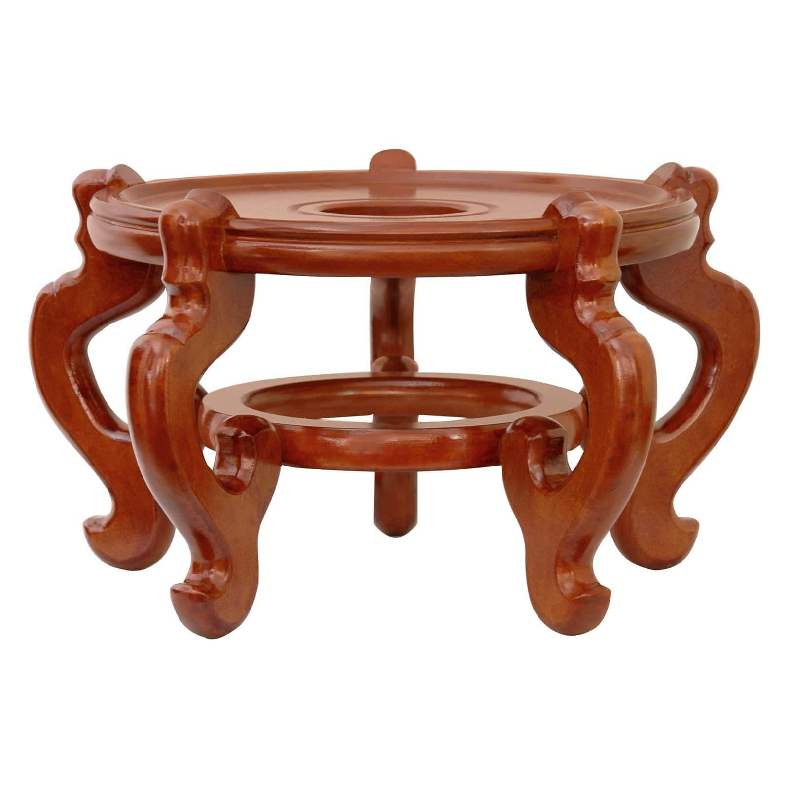 Oriental Furniture Rosewood Fishbowl Stand, Honey – Walmart With Regard To Fashionable Fishbowl Plant Stands (View 4 of 15)