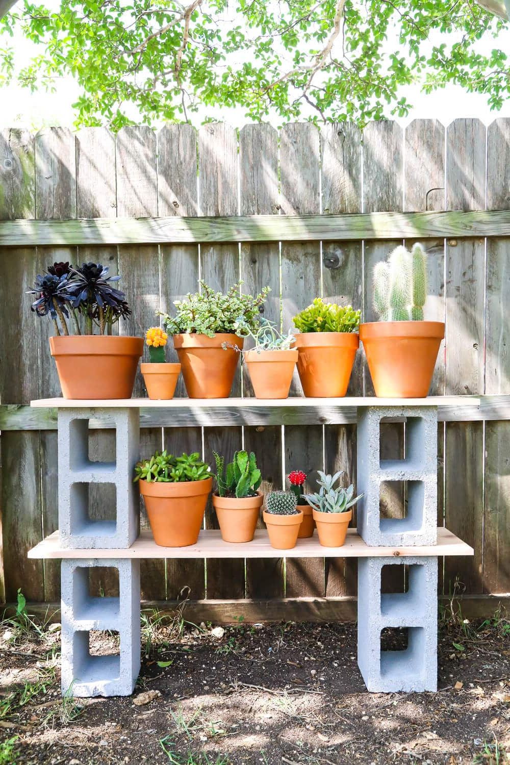 Patio Flowerpot Stands Pertaining To Latest 30 Best Diy Outdoor Plant Stand Ideas To Add Color To Your Porch In  (View 13 of 15)