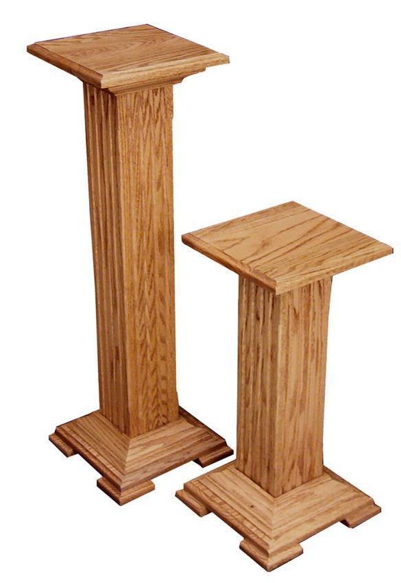 Pedestal Plant Stands In Most Up To Date Hardwood Pedestal Plant Stand From Dutchcrafters Amish Furniture (View 1 of 15)