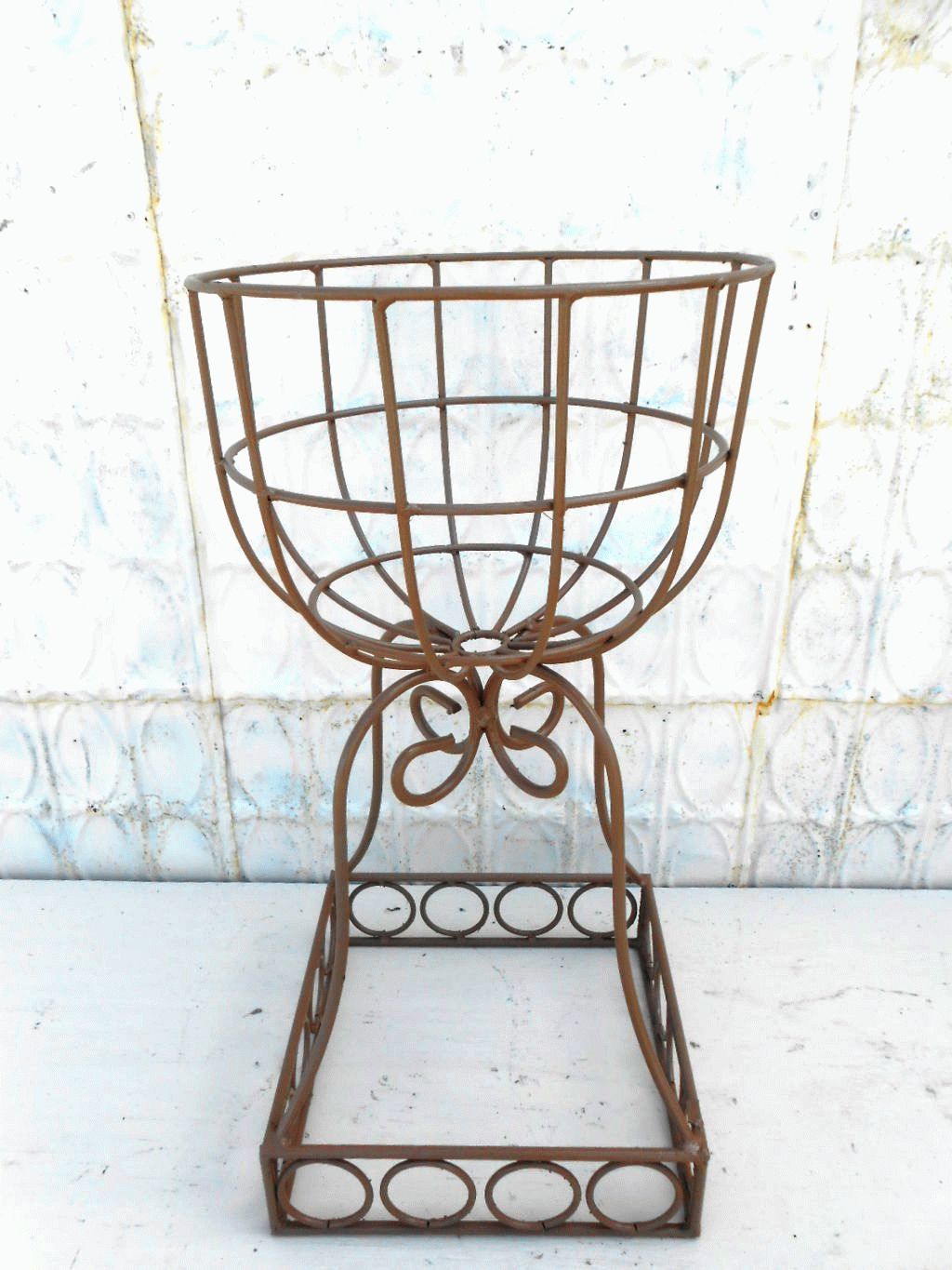 Plant Stands With Flower Bowl Regarding 2019 29" Madeline Wrought Iron Bowl Plant Stand Decorative Container (View 7 of 15)