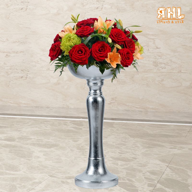 Plant Stands With Flower Bowl With Well Known Silver Leaf Fiberglass Flower Bowls Pedestal Plant Stand Wedding Decor –  Buy Silver Leaf Fiberglass Flower Bowls,pedestal Plant Stand,wedding Decor  Product On Alibaba (View 15 of 15)