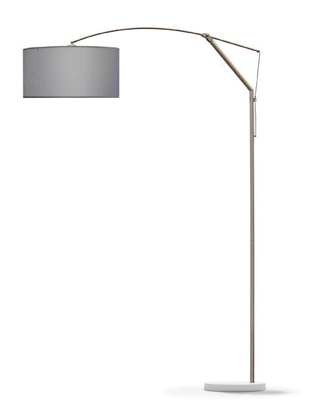 Popular Cantilever Standing Lamps Regarding Crane Cantilever Commercial Floor Lamp Brushed Nickel (View 5 of 15)