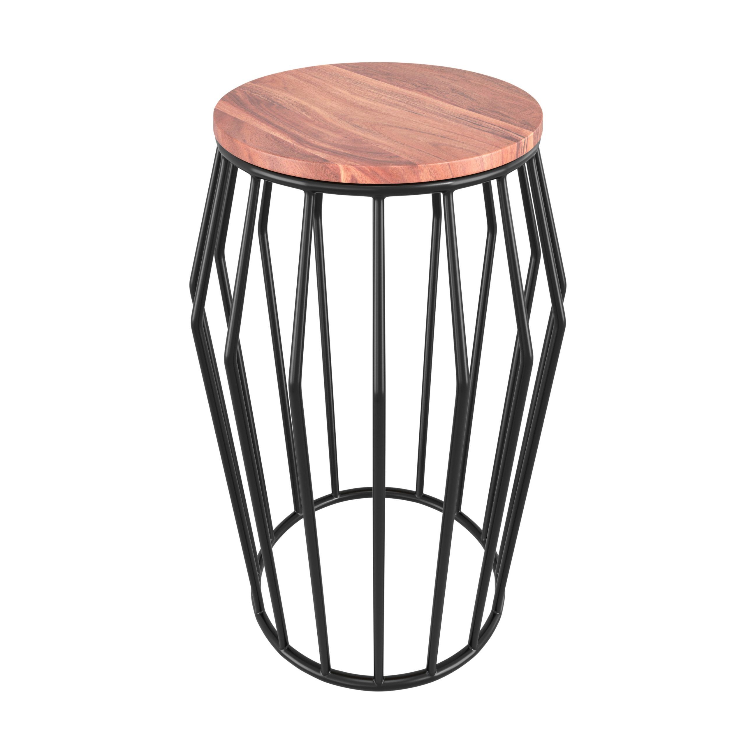 Popular Round Plant Stands In Allen + Roth 19 In H X 15 In W Black Indoor/outdoor Round Wood Plant Stand  In The Plant Stands Department At Lowes (View 13 of 15)