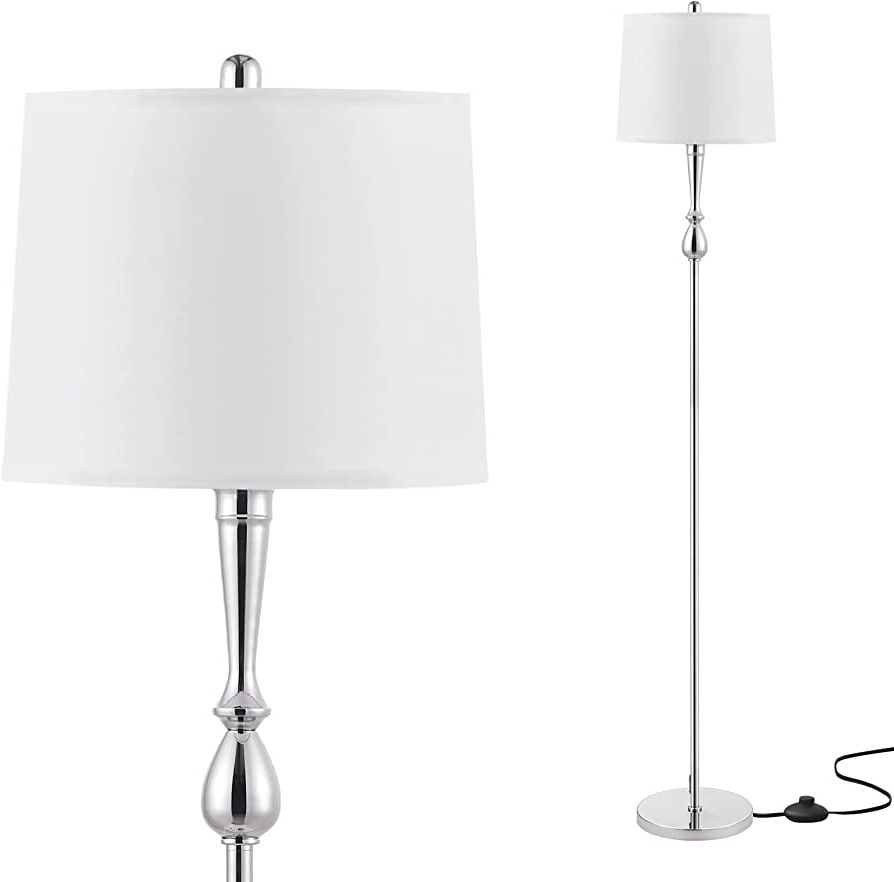 Popular White Shade Standing Lamps Pertaining To Floor Lamps For Living Room – 68" Modern Standing Accent Lamps With White  Shade Simple Design, Tall Pole Lamp For Bedroom, Mid Century Tall Lamps  With Foot Switch, Standing Lamps For Home (View 6 of 15)