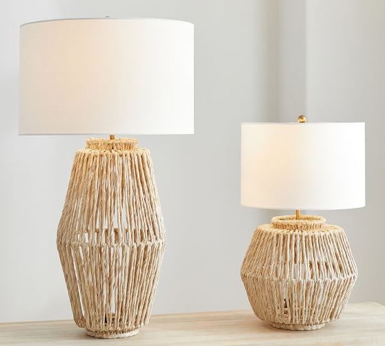 Pottery Barn With Well Known Natural Woven Standing Lamps (View 12 of 15)