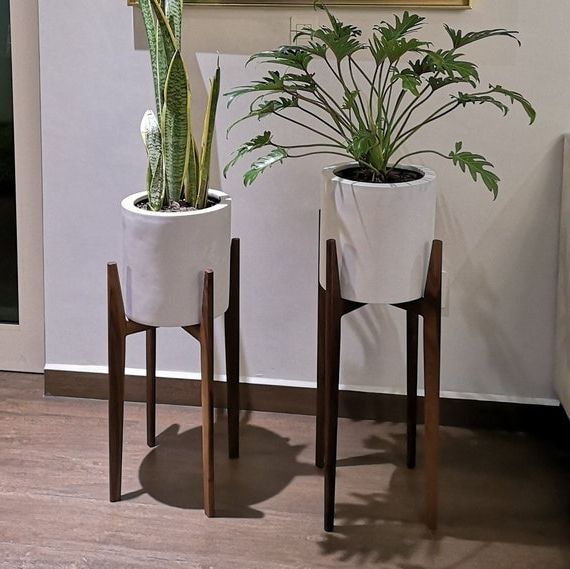 Preferred Mid Century Plant Stand 30 Inch Tall Original Design For – Etsy Italia In Tall Plant Stands (View 11 of 15)