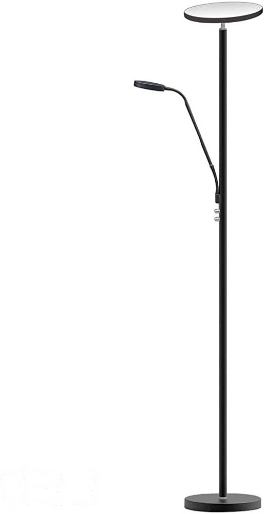 Preferred Mother And Son, 801ledf, Led Floor Lamp, Satin Black Finish, 72 Inch  Standing Dimmable Floor Lamp For Home Decor, Bedroom, Living Room, Or  Office, Great For Reading, Ambient Lighting, And More In 72 Inch Standing Lamps (View 8 of 15)