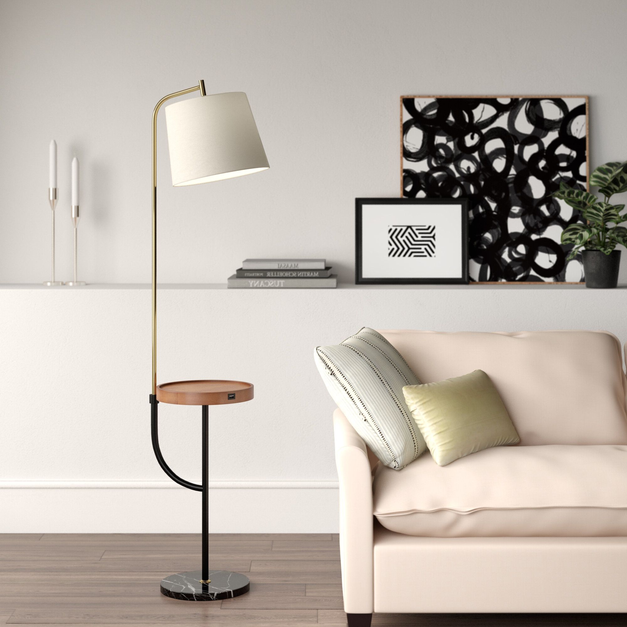 Preferred Standing Lamps With Usb Throughout Wayfair (View 1 of 15)