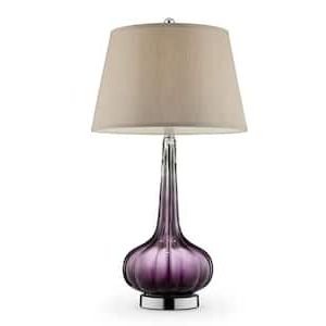 Purple – Table Lamps – Lamps – The Home Depot Within Most Popular Purple Standing Lamps (View 13 of 15)