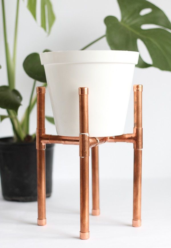 Recent Copper Plant Stands Inside Raised Copper Pot Plant Stand Diy // Tutorial – Pure Sweet Joy (View 15 of 15)