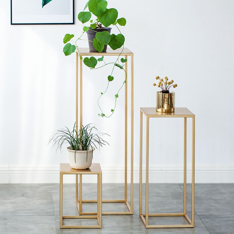 Recent Gold Plant Stands With Nordic Gold Metal Plant Stand Indoor White Flower Metal Stand Outdoor Metal  Shelf Home Balcony Decorations Metal Garden Decors – Plant Shelves –  Aliexpress (View 14 of 15)