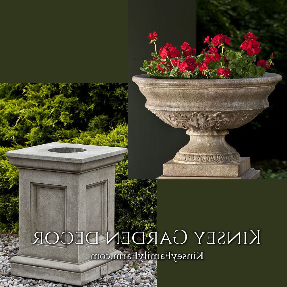 Recent Greystone Plant Stands Inside Coachhouse Urn Planter On Pedestal Stand Kinsey Garden Decor (View 14 of 15)