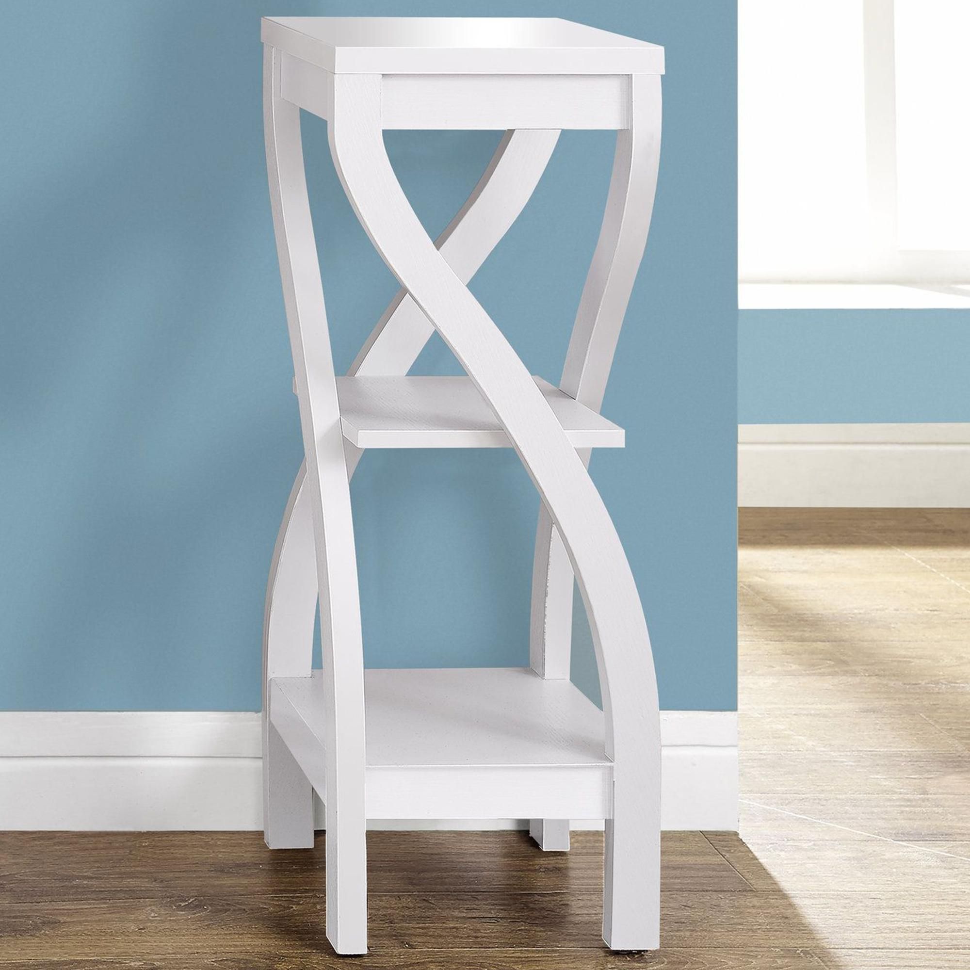 Recent Monarch Specialties 32" Plant Stand In White (View 11 of 15)