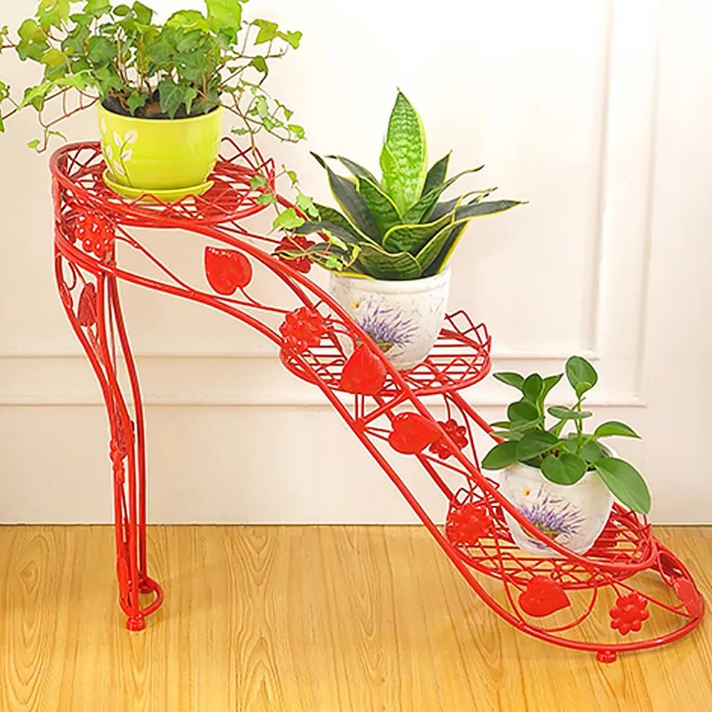 Recent Unique High Heel Plant Stand In Black/red Metal Red Homary Regarding Red Plant Stands (View 10 of 15)