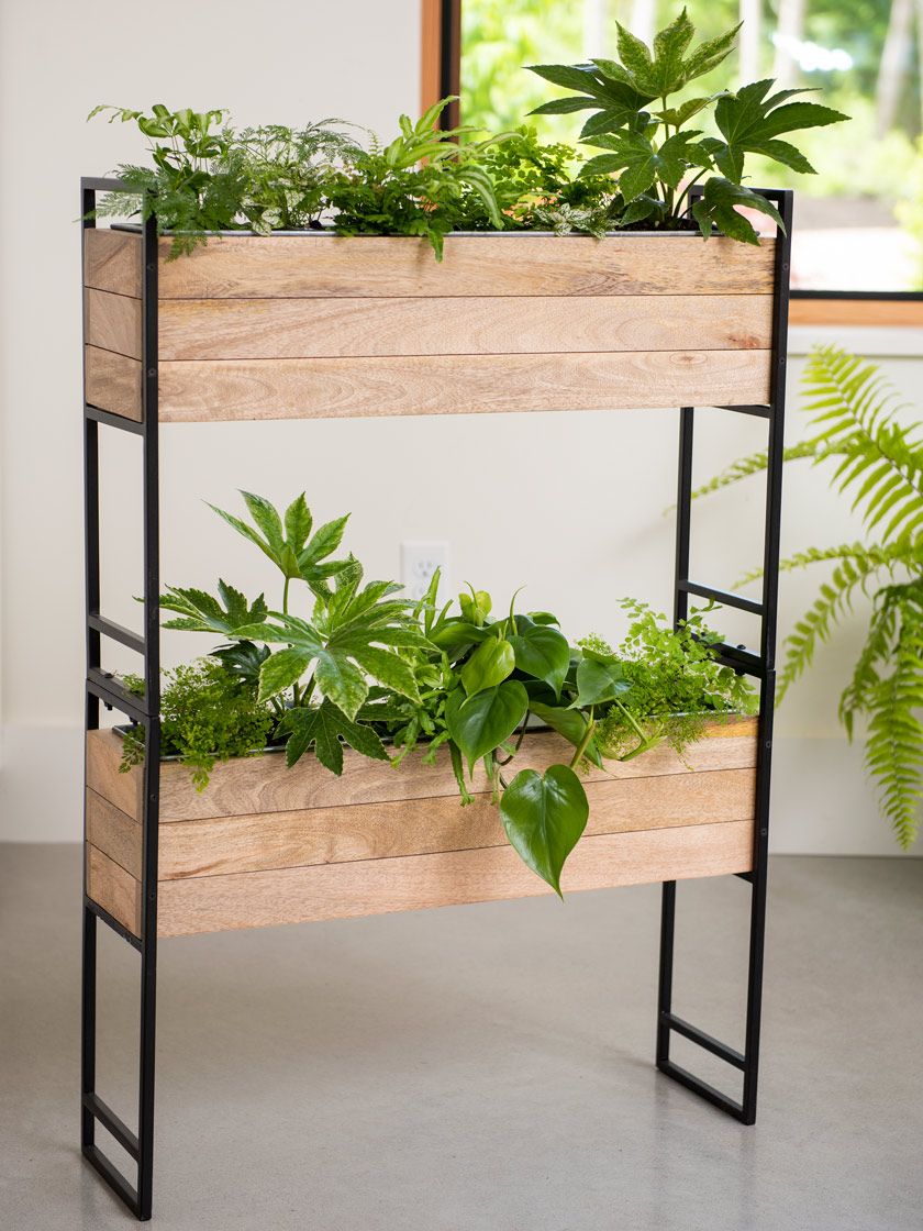 Rectangular Plant Stands With Favorite Tartu 2 Tier Elevated Rectangular Planter (View 8 of 15)