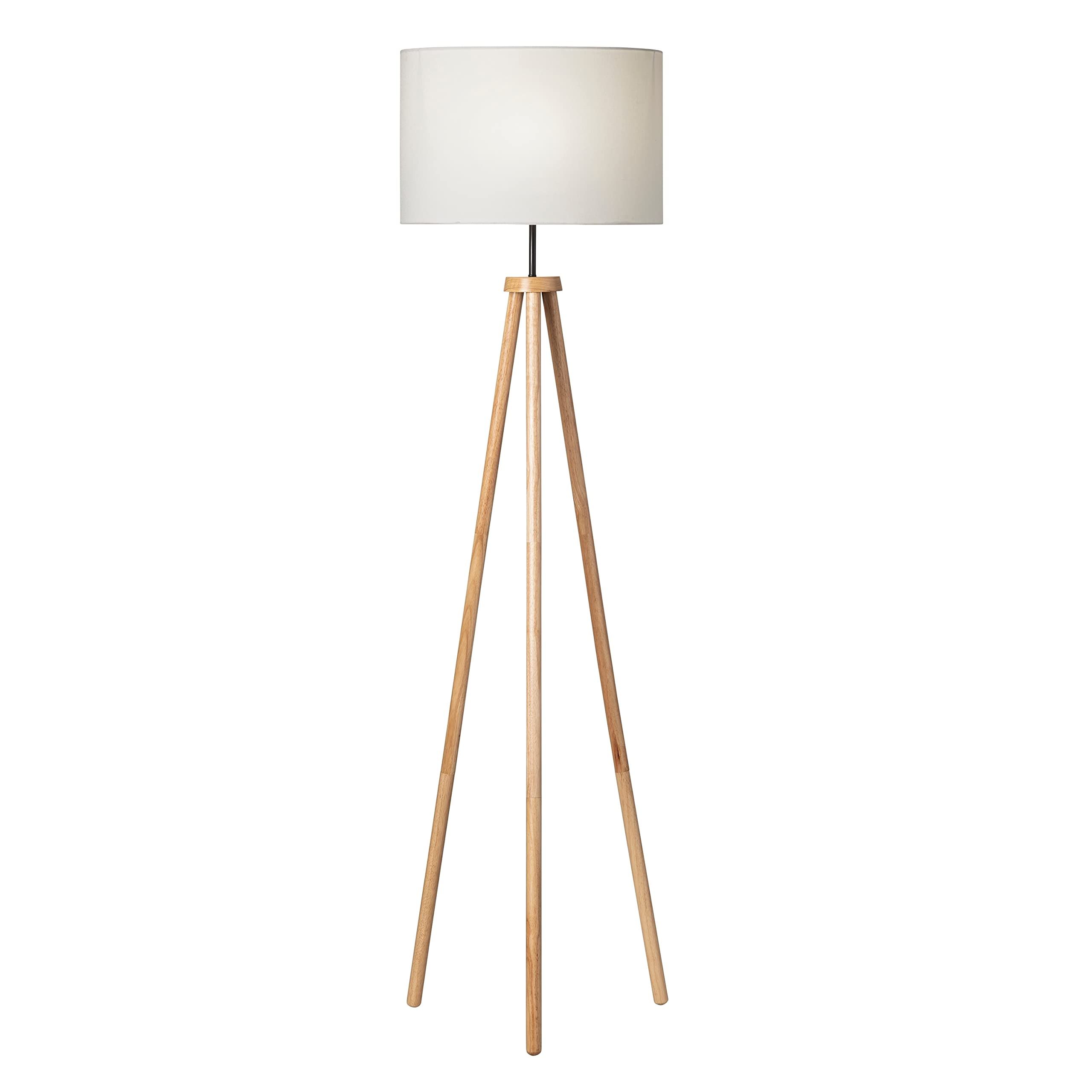 Rubberwood Standing Lamps Throughout Trendy Rubberwood Tripod Floor Lamp 17 X 64 Beige Brown Tan Glam Modern  Contemporary Nautical Coastal Black (View 1 of 15)