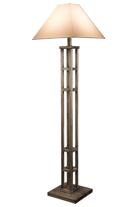 Rustic Standing Lamps Intended For Widely Used Rustic Modern Wooden Floor Lamp Fl (View 9 of 15)